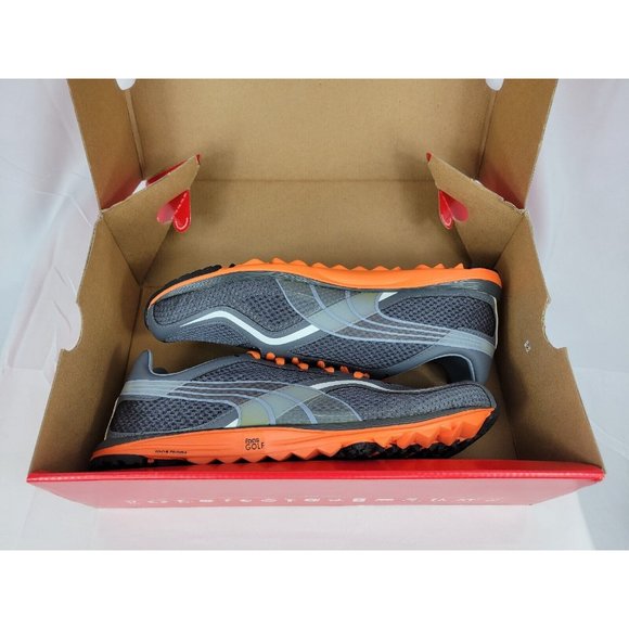 Puma Faas Lite Mesh Spikeless Golf Shoes Mens Size 9 Gray Orange White 186847-07 - Picture 3 of 12